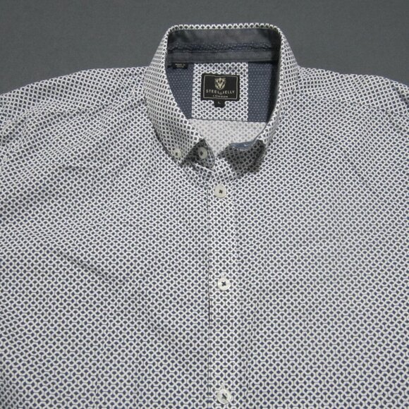 Steel & Jelly Button Up Shirt Men's L Gray Blue Button Down Long Sleeve - Picture 5 of 11